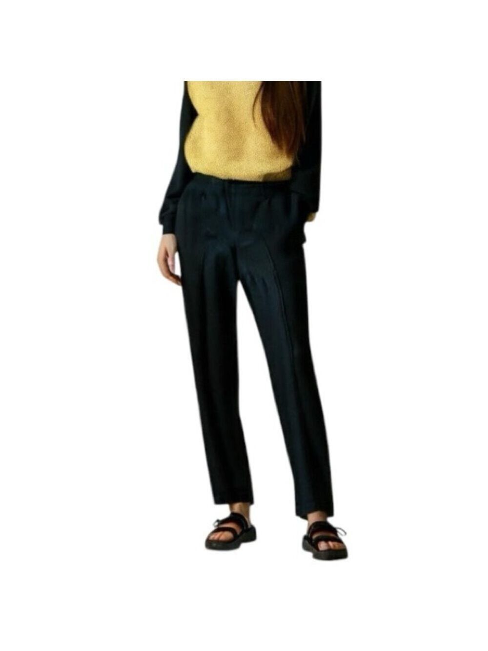 Vintage Rafaella 100% wool black high rise tailored trousers 17